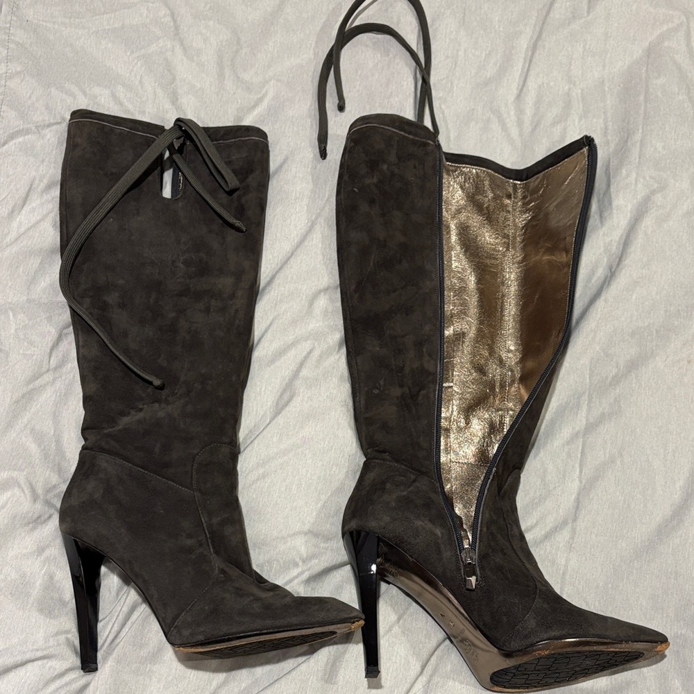 Elegant/sexy Gray Knee-High Women's Boot